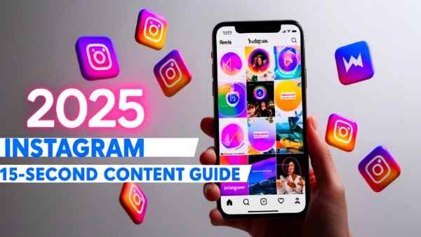Smartphone showing Instagram Reels in 2025 with vibrant short video content